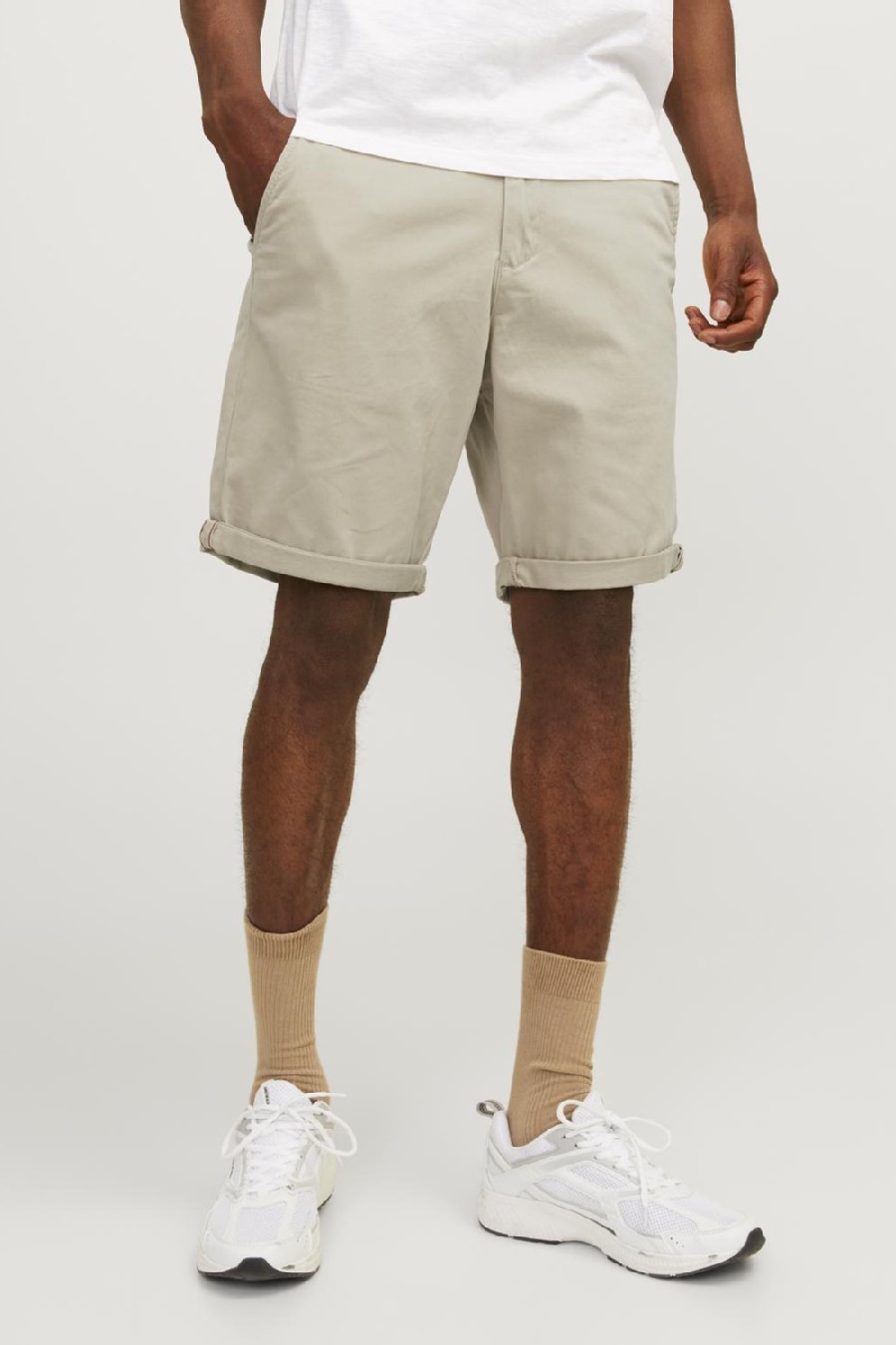 Stoff Shorts JACK & JONES 12165604-Crockery