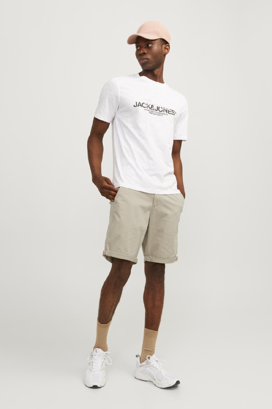 Stoff Shorts JACK & JONES 12165604-Crockery