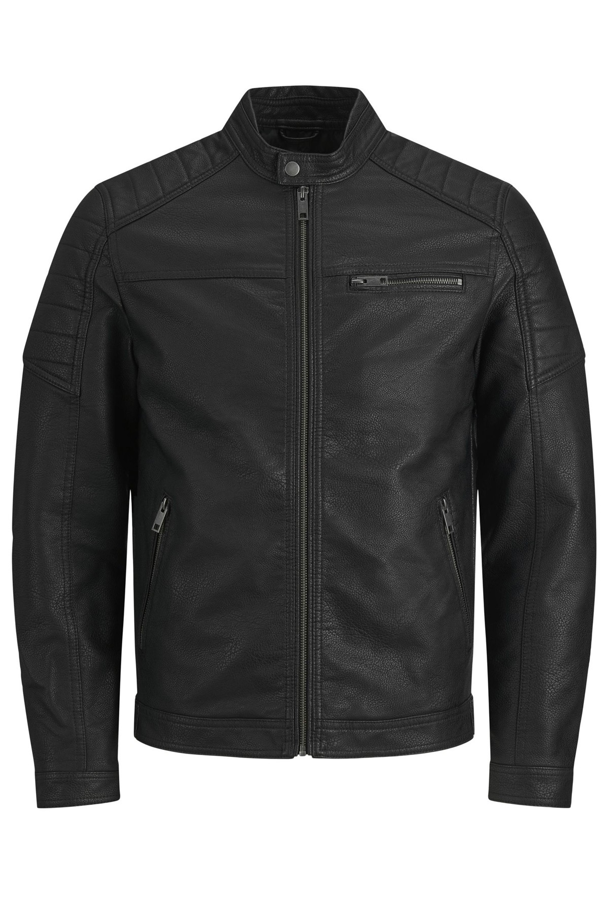 Lederjacke JACK & JONES 12182192-Black