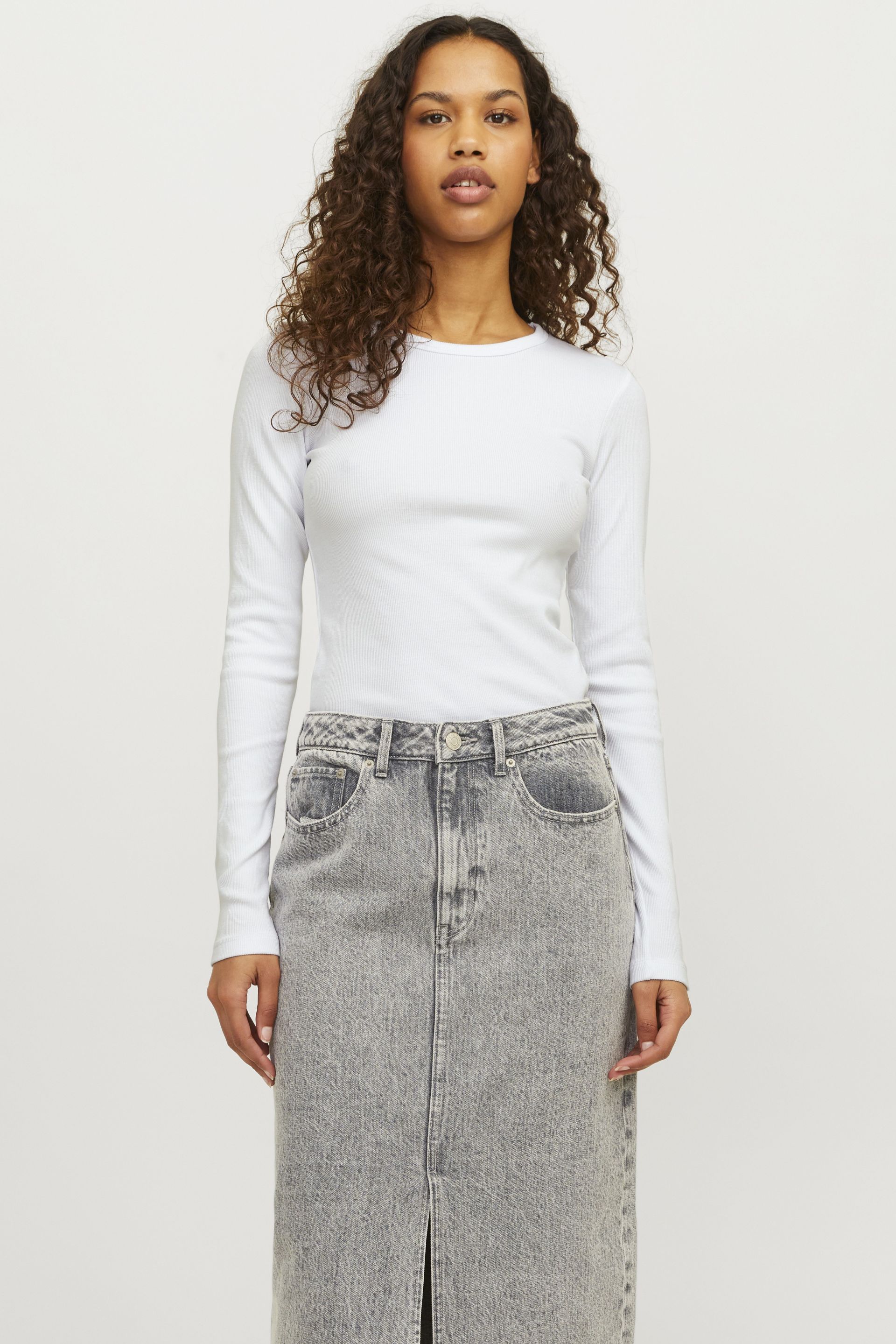 Langarmshirt JJXX 12200404-Bright-White