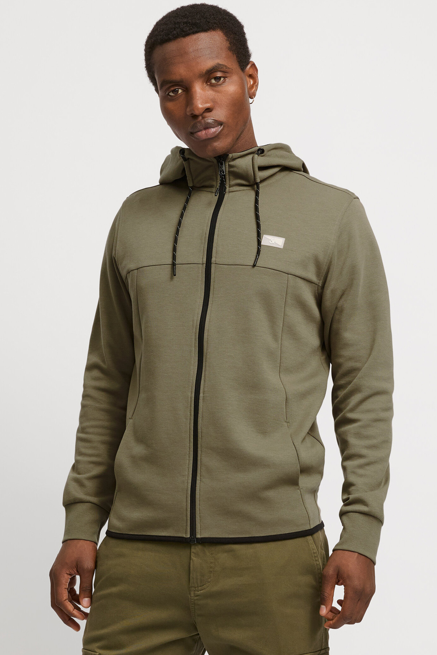 Sweatjacke JACK & JONES 12204926-Smokey-Olive