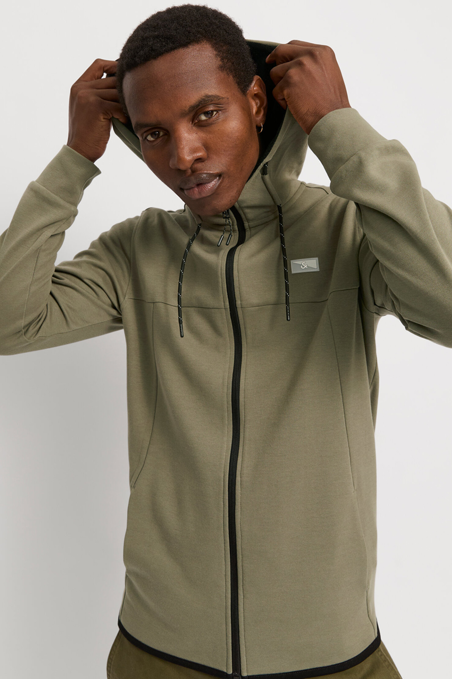 Sweatjacke JACK & JONES 12204926-Smokey-Olive