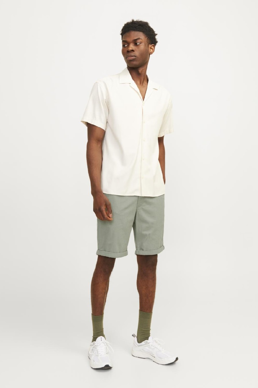 Stoff Shorts JACK & JONES 12206889-Agave-Green