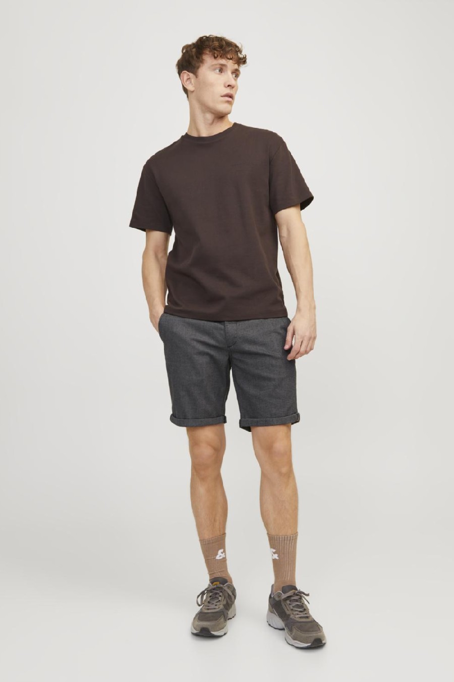 Stoff Shorts JACK & JONES 12206889-Drizzle