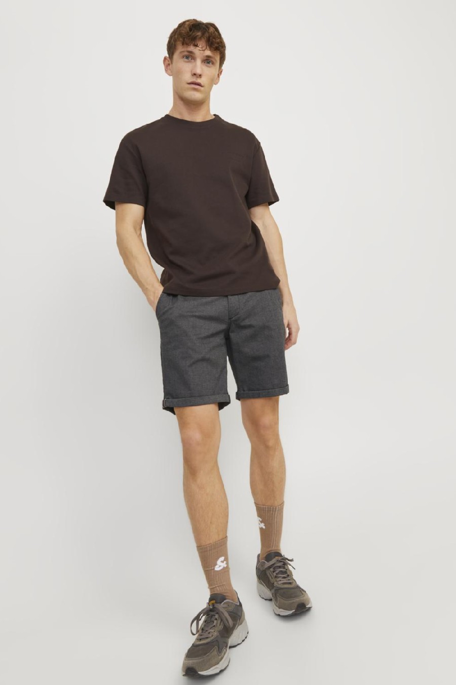 Stoff Shorts JACK & JONES 12206889-Drizzle