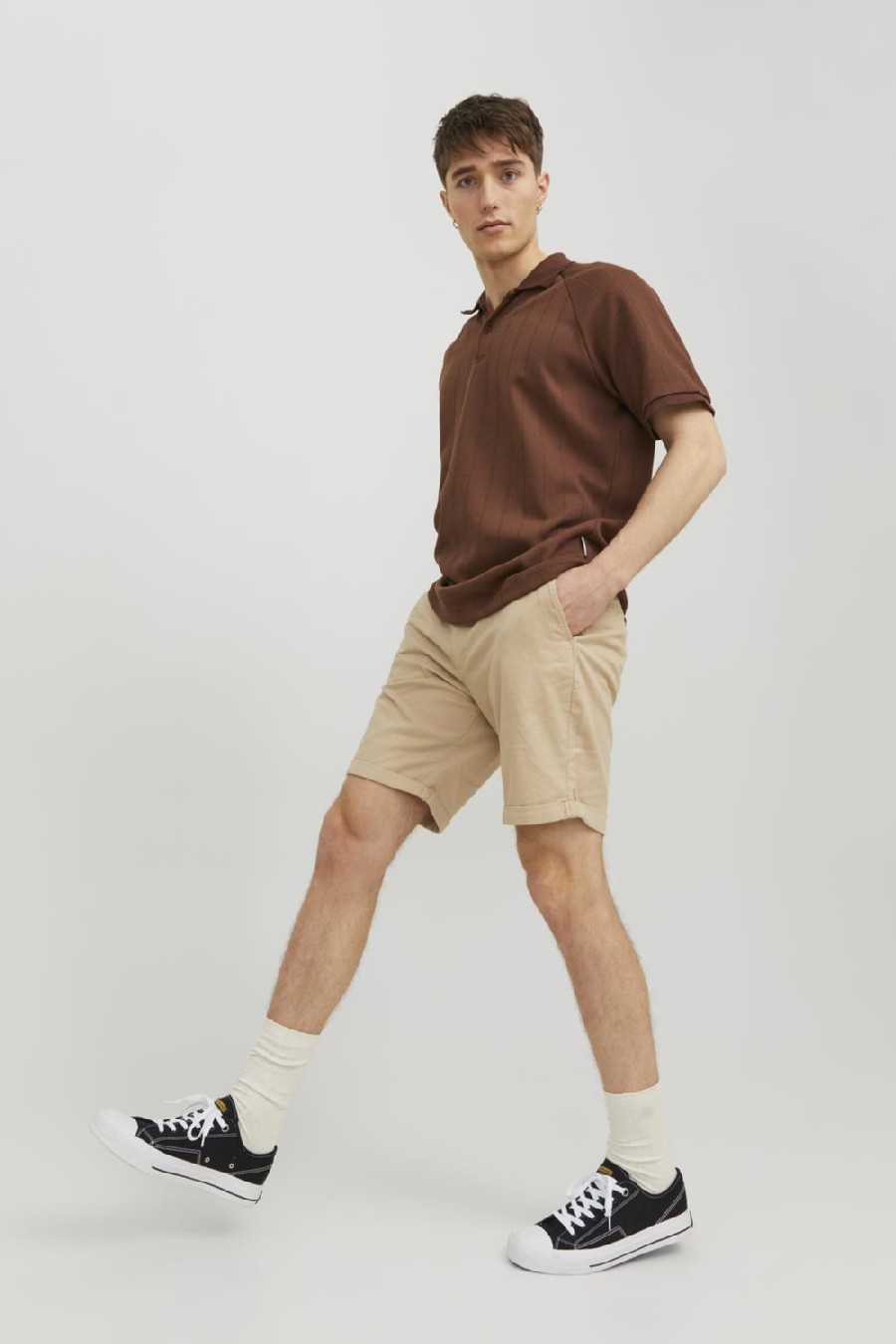 Stoff Shorts JACK & JONES 12206889-Dune