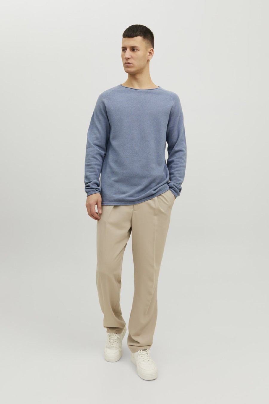 Strickpullover JACK & JONES 12243968-Flint-Stone