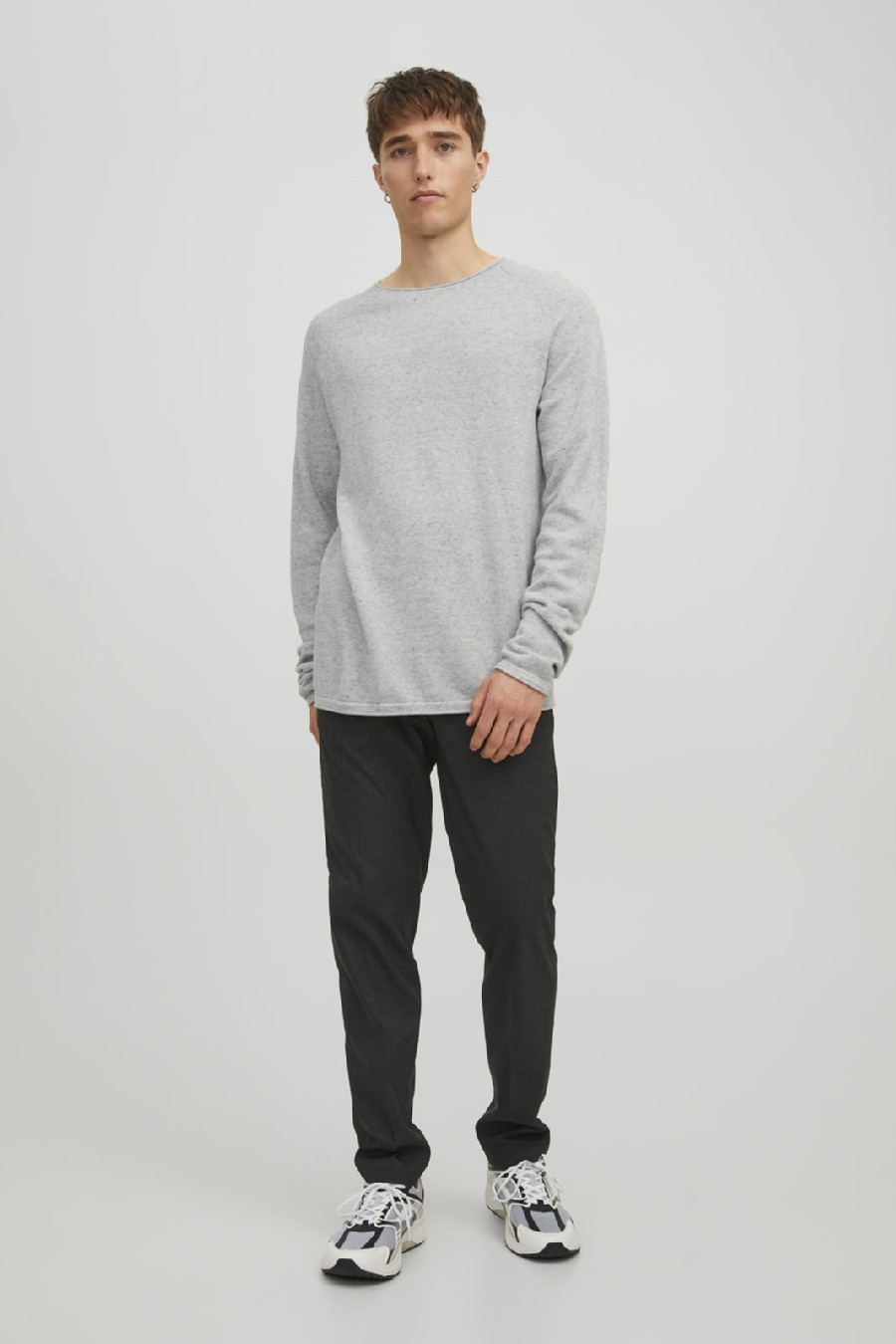 Strickpullover JACK & JONES 12243968-Light-Grey