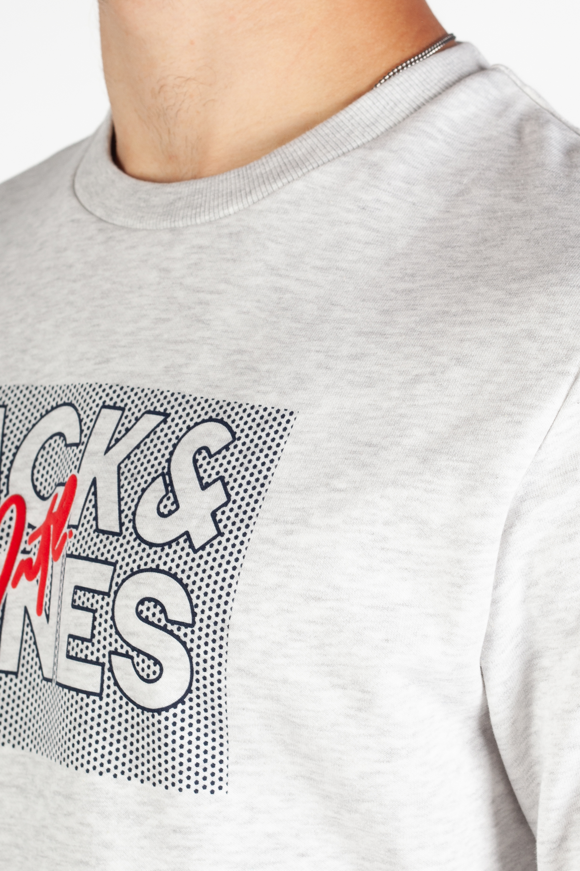 Sweatshirt JACK & JONES 12244822-White-Melange