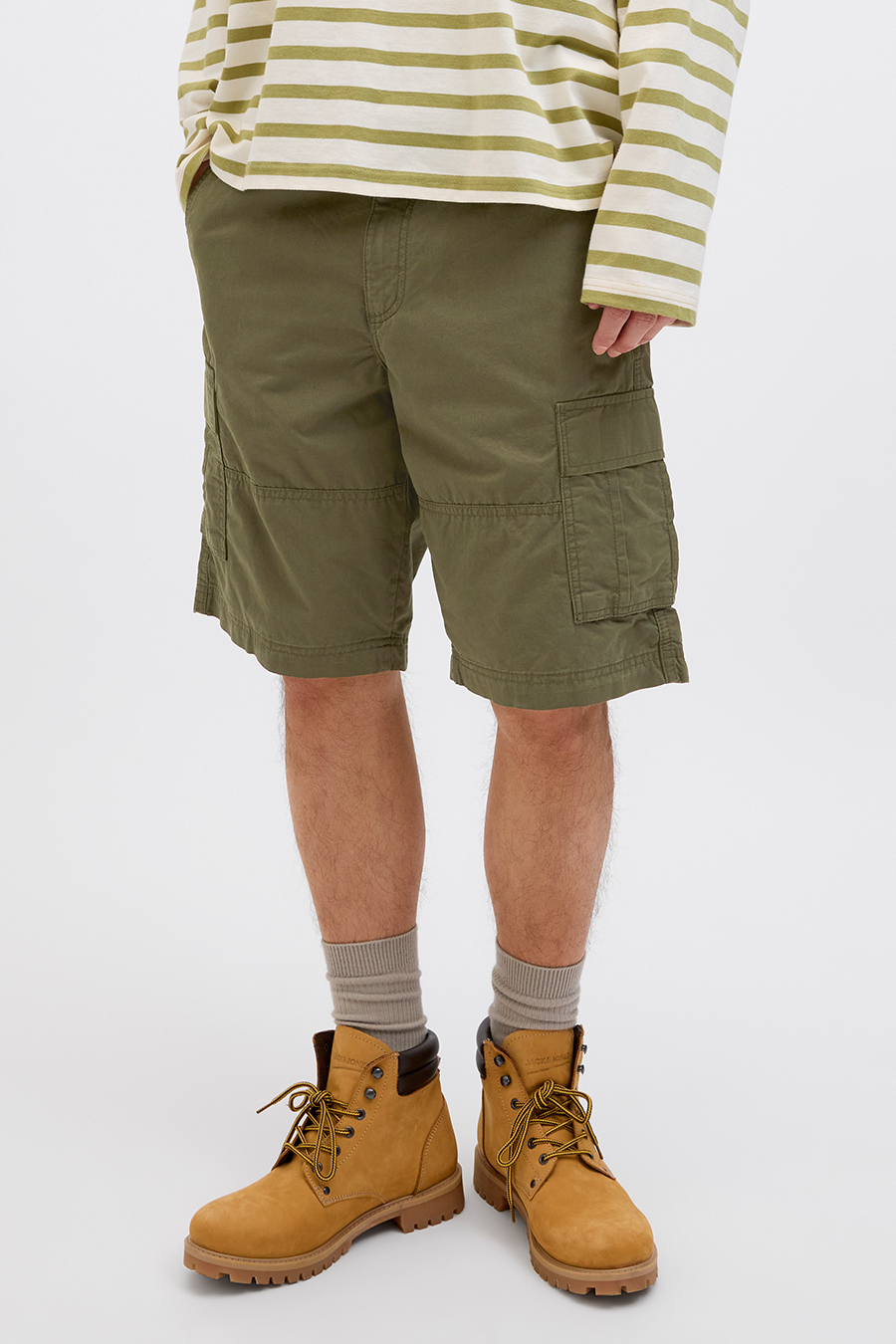 Stoff Shorts JACK & JONES 12254276-Olive-Night