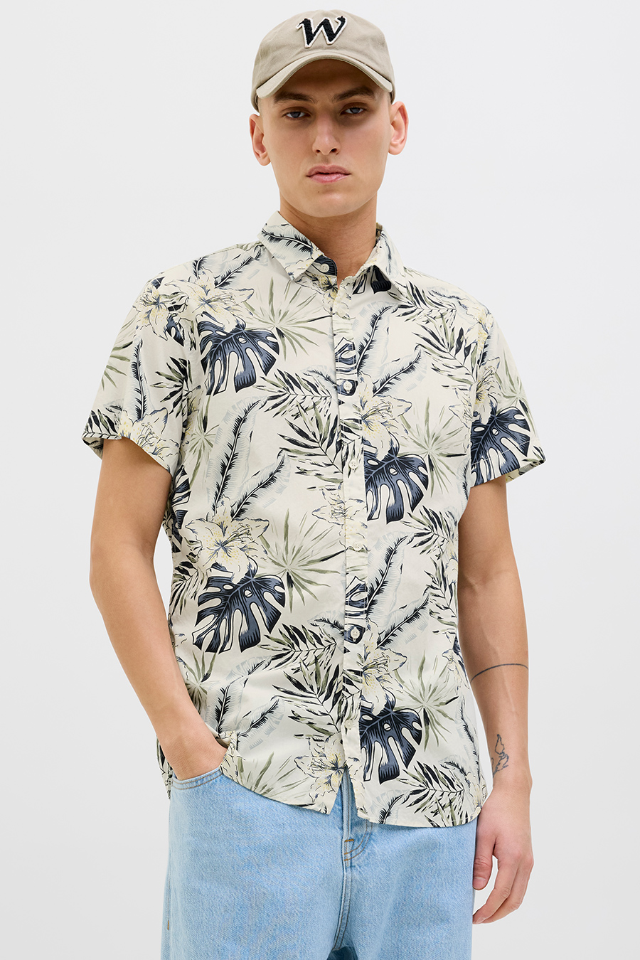 Hemd JACK & JONES 12269137-Cloud-Dancer