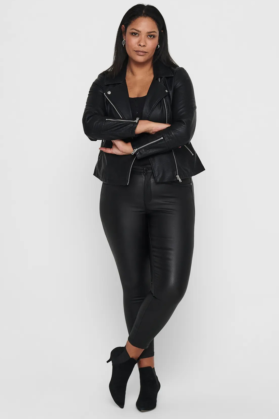 Lederjacke ONLY CARMAKOMA 15183380-Black