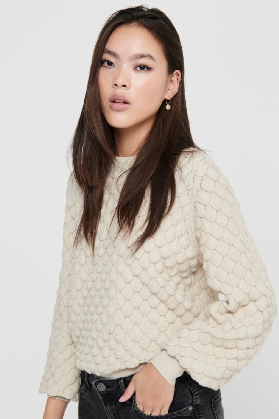 Strickpullover ONLY 15214523-Pumice-Stone