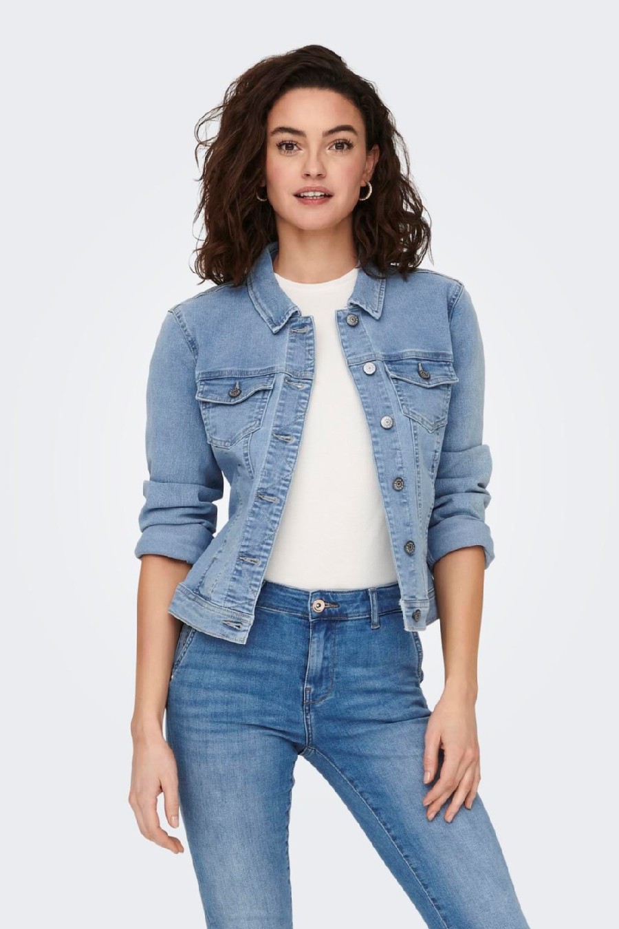 Jeansjacke ONLY 15243147-Light-Blue