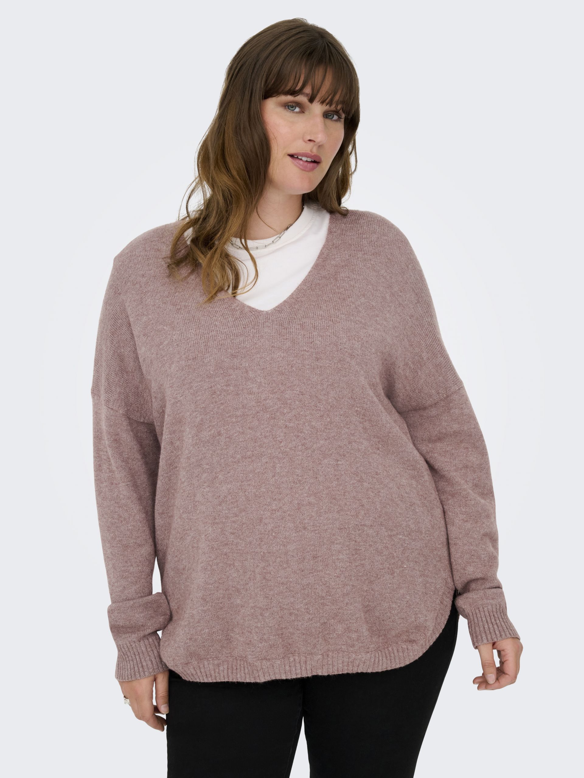 Strickpullover ONLY CARMAKOMA 15267202-Rose-Brown