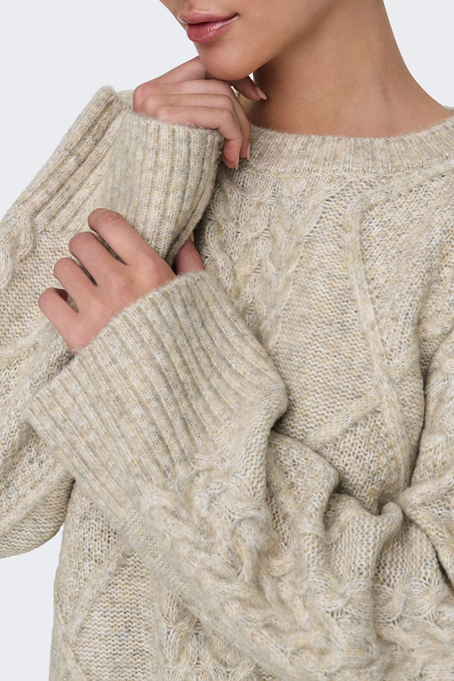 Strickpullover JACQUELINE DE YONG 15330701-Oatmeal-MELAN