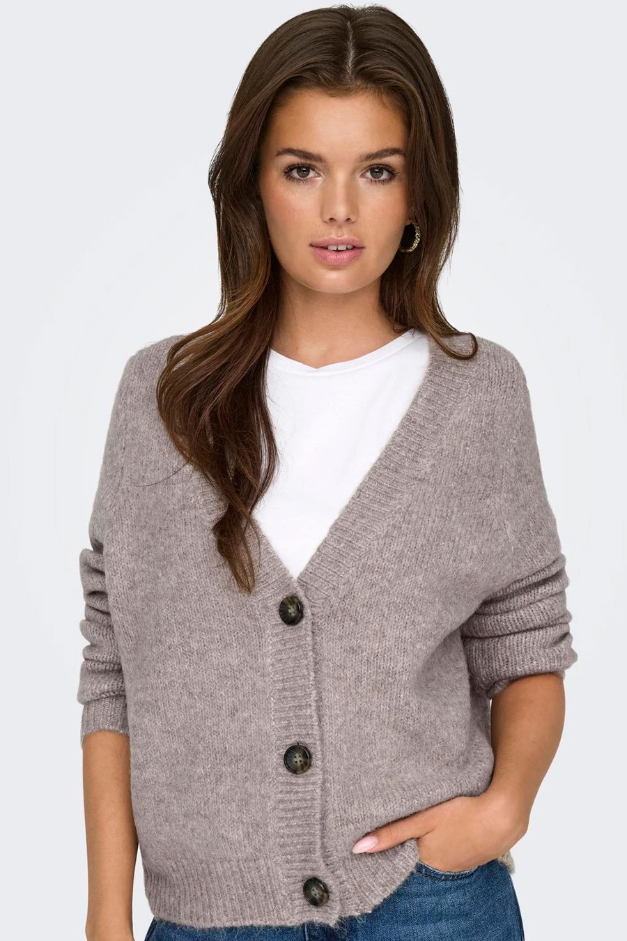 Strickjacke ONLY 15332549-Woodsmoke