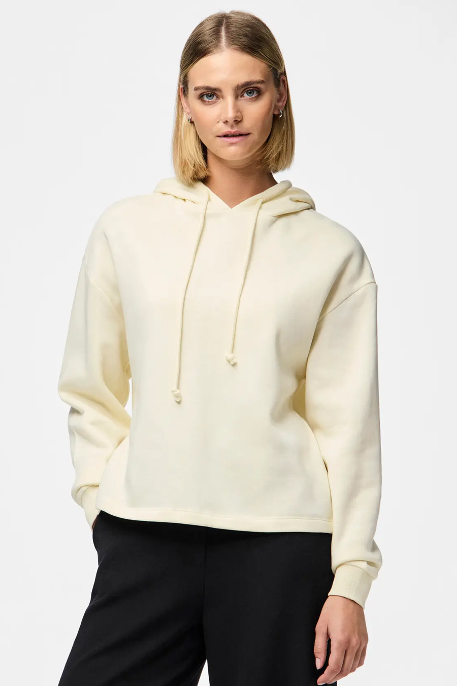 Sweatshirt PIECES 17113437-White-Pepper
