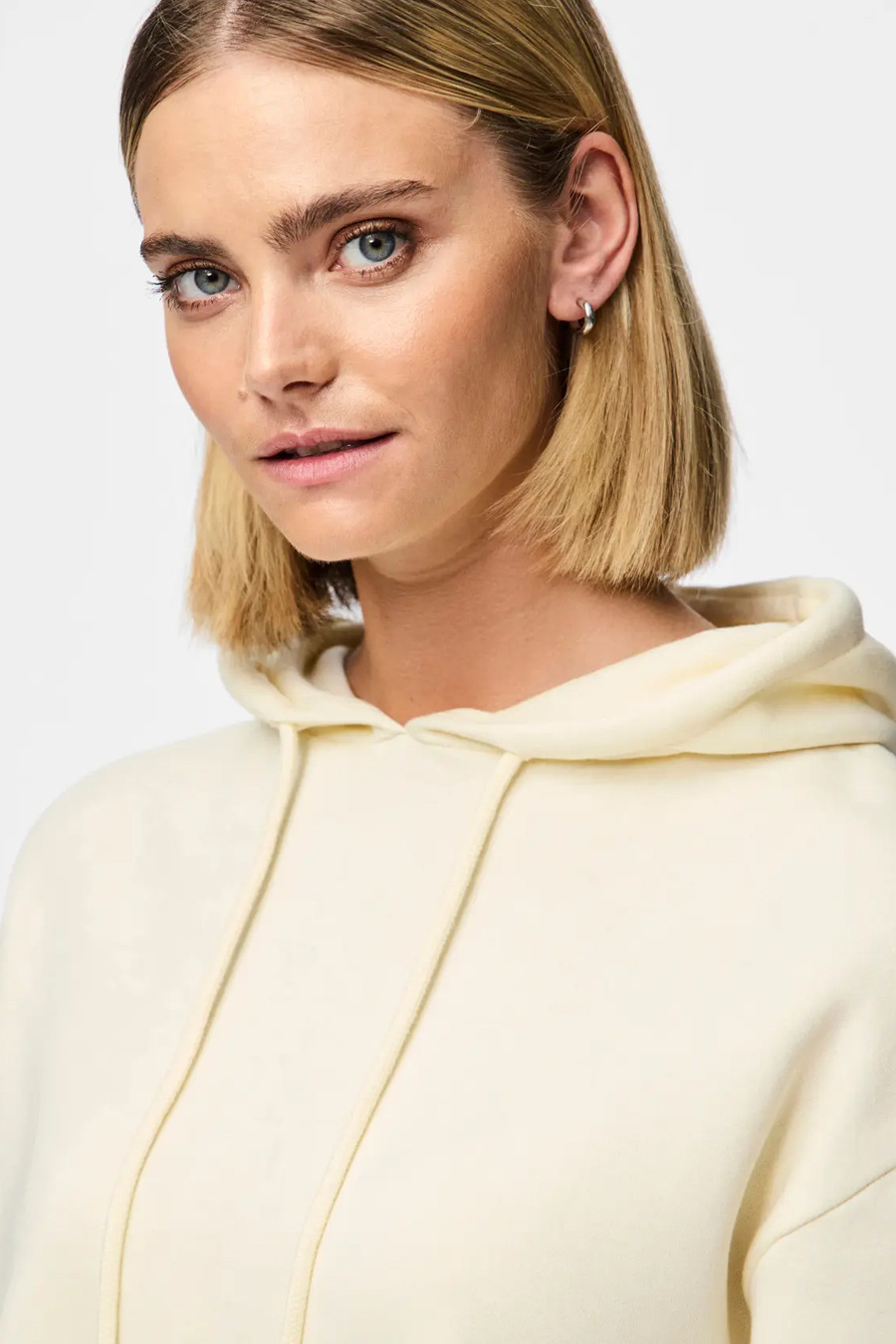 Sweatshirt PIECES 17113437-White-Pepper
