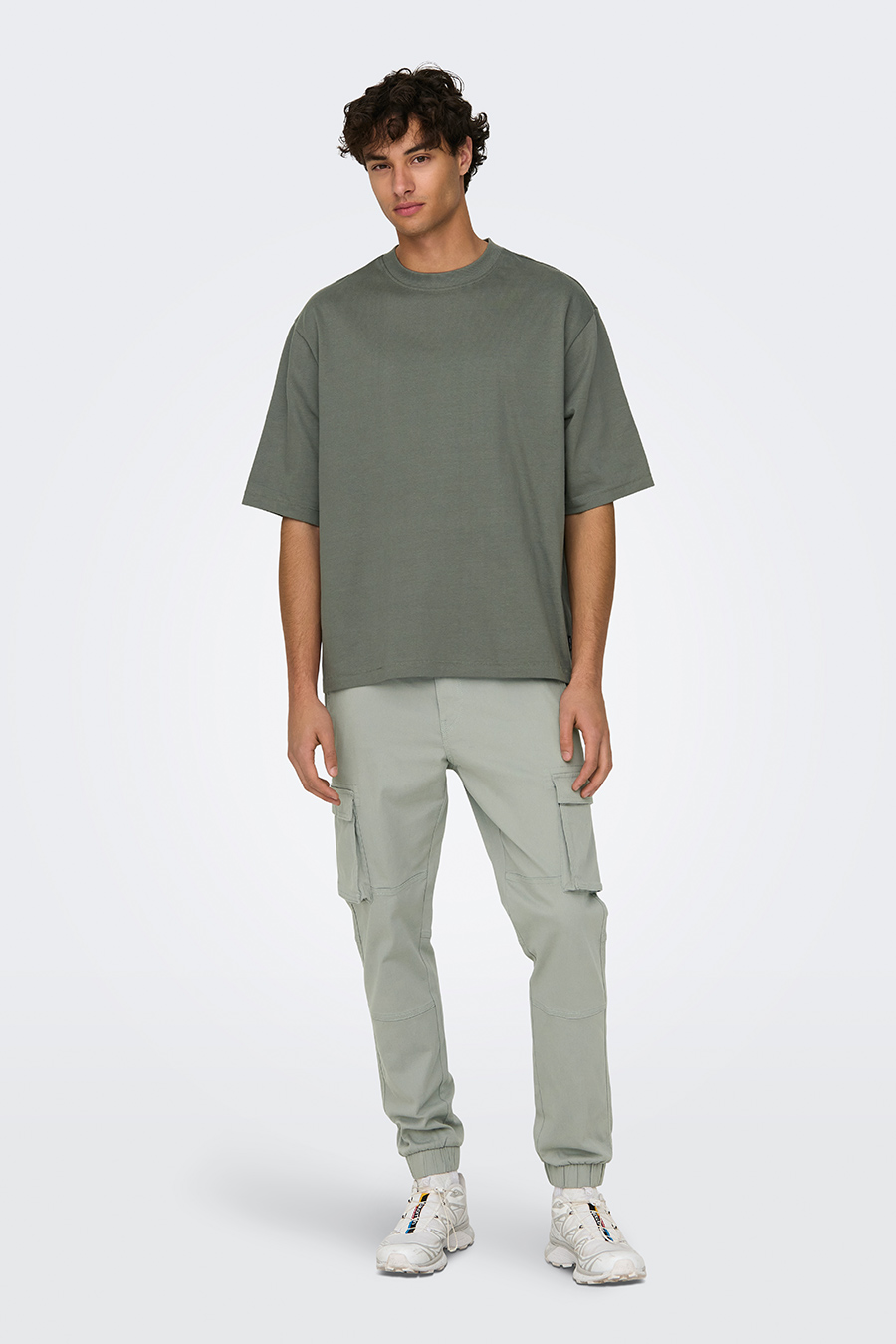 T-Shirts ONLY & SONS 22027787-Castor-Gray