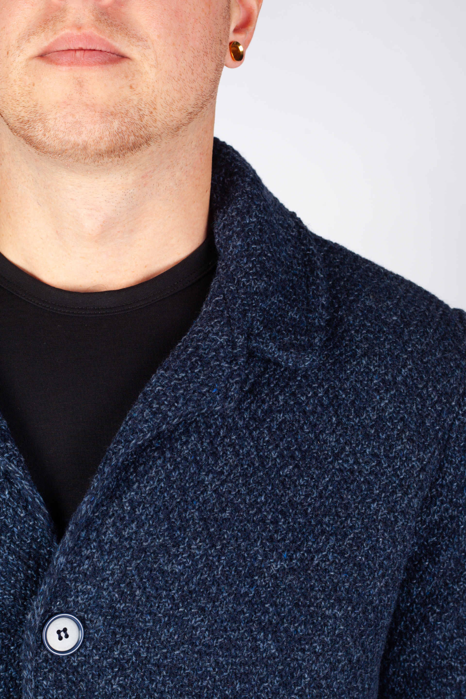 Strickjacke MCL 33614-LACIVERT-MELANJ