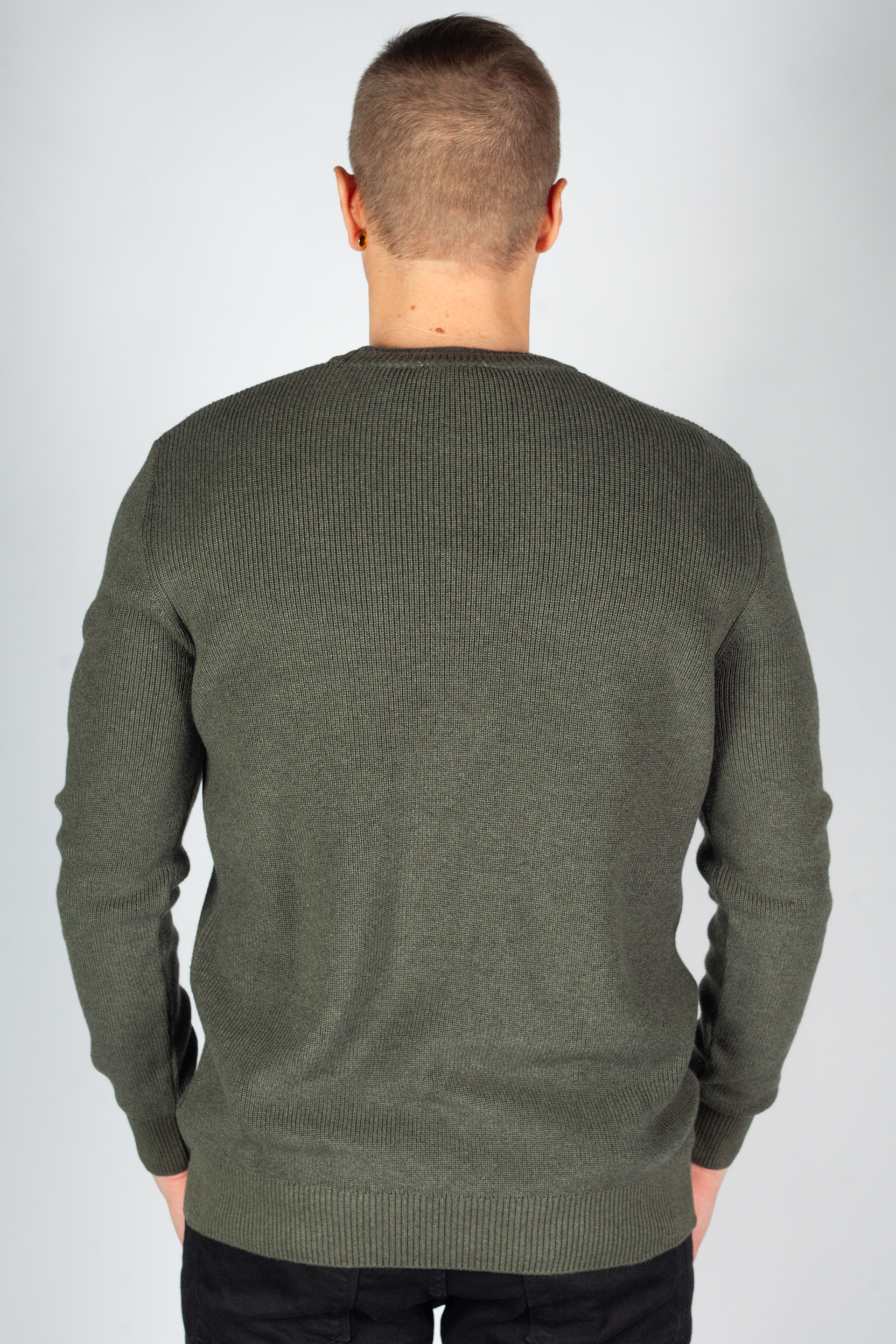 Strickpullover MCL 33813-HAKI-MELANJ