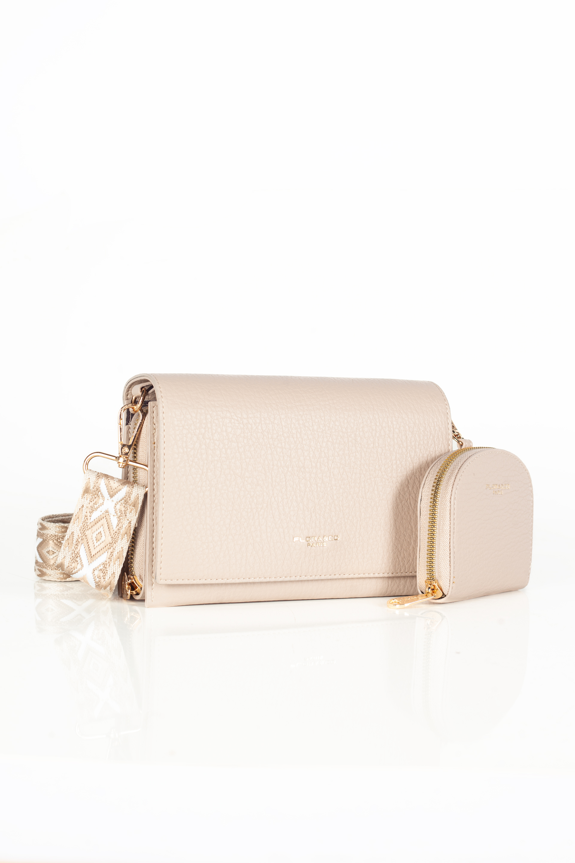 Schultertasche FLORA&CO F5008-BEIGE-TAUPE