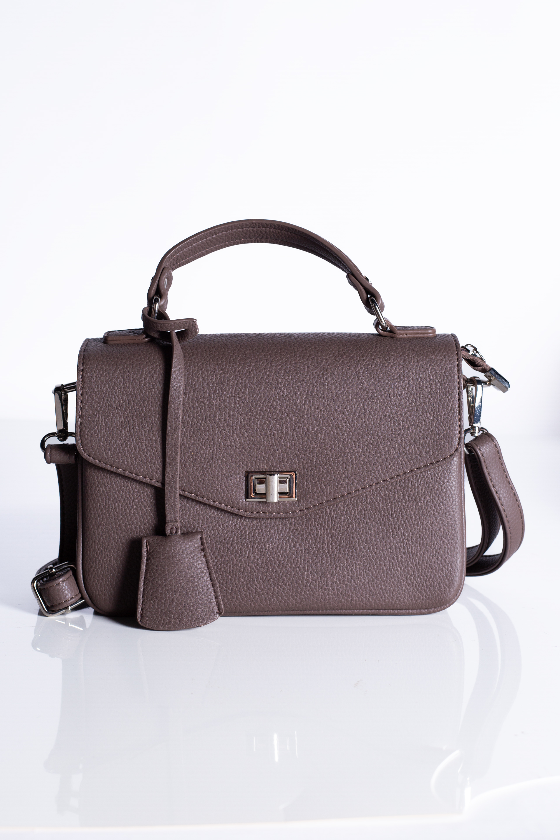 Handtasche FLORA&CO F6979-TAUPE-FONCEE