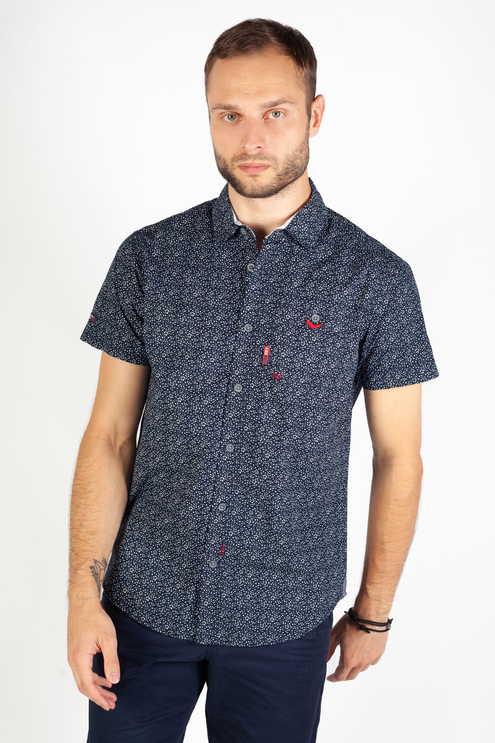 Hemd LEGENDERS FLOWER-NAVY