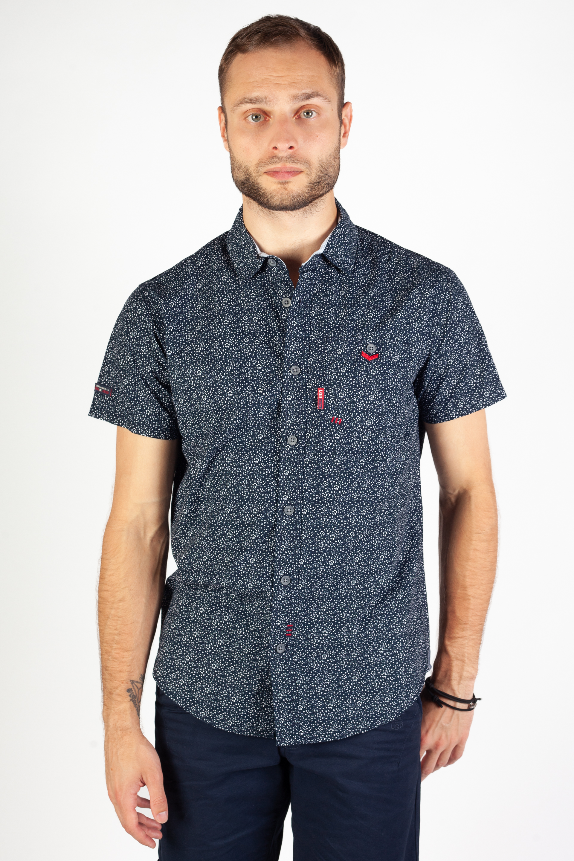 Hemd LEGENDERS FLOWER-NAVY