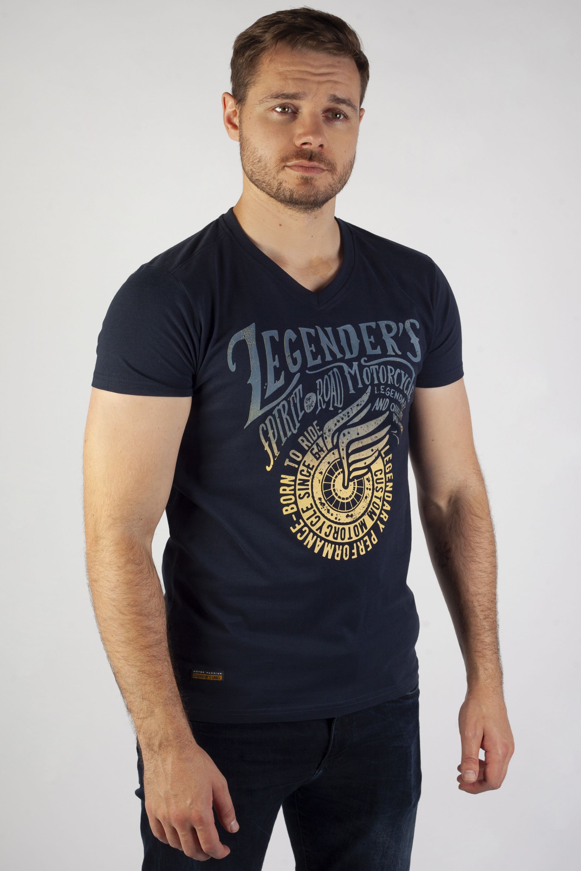 T-Shirts LEGENDERS HARTMAN-PETROL-BLUE