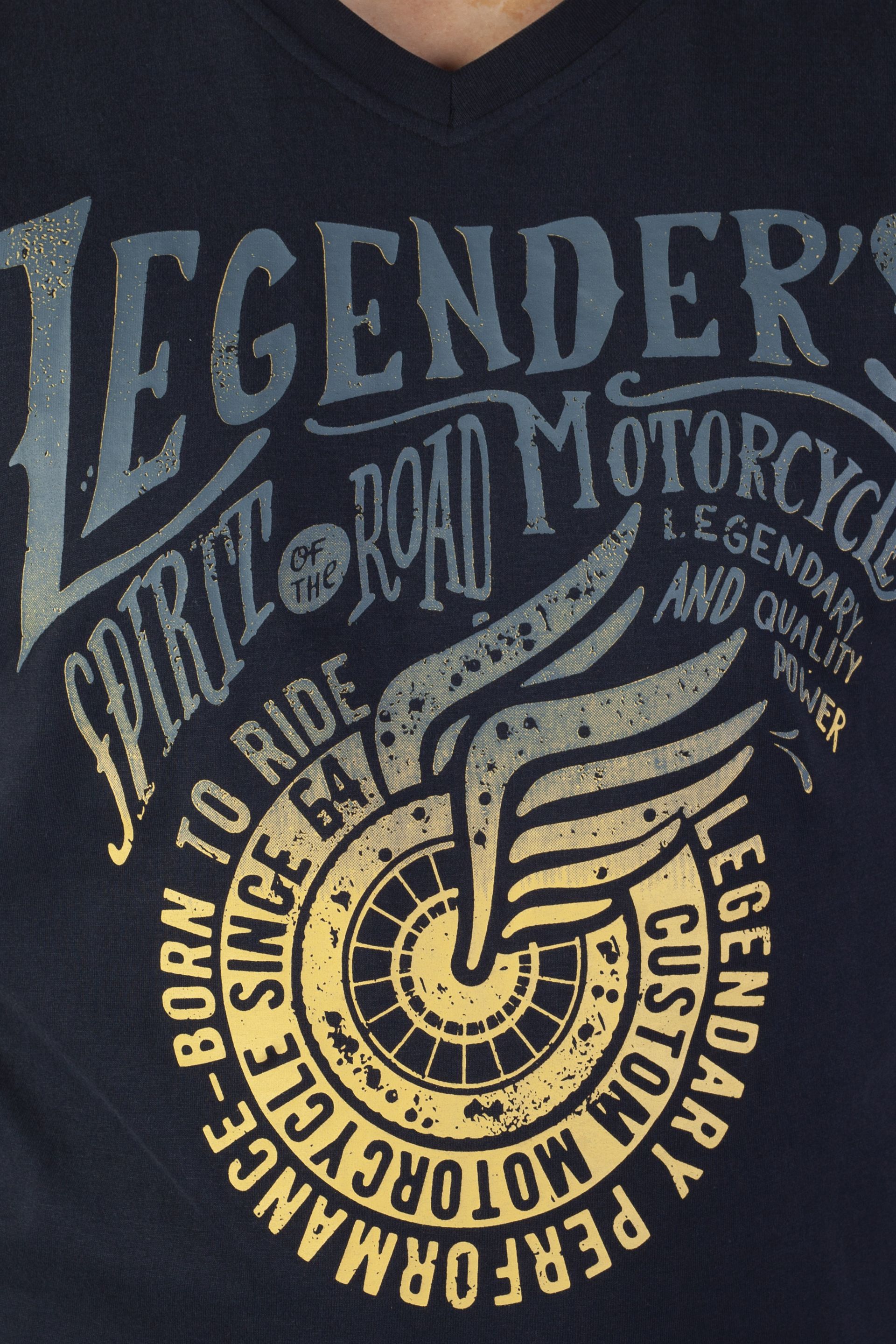 T-Shirts LEGENDERS HARTMAN-PETROL-BLUE