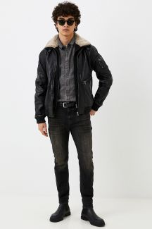 Lederjacke mit Futter GIPSY 1201-0466-Black