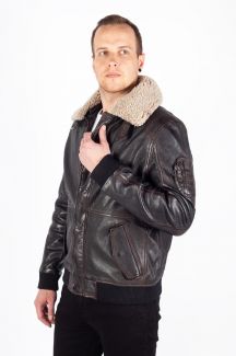 Lederjacke mit Futter GIPSY 1201-0624-brown