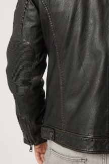 Lederjacke MAURITIUS 1201-0669-black-beige