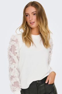 Sweatshirt JACQUELINE DE YONG 15220558-White-Alyssum