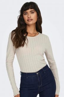 Langarmshirt ONLY 15291987-Pumice-Stone