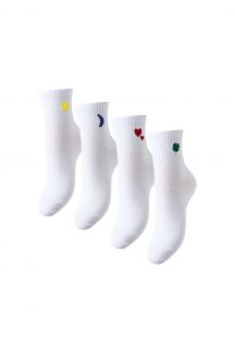 Socken PIECES 17161275-Bright-White-4