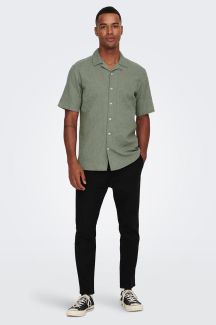 Leinenhemd ONLY & SONS 22025116-Swamp