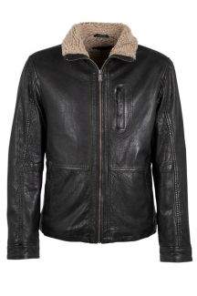 Lederjacke mit Futter DEERCRAFT 3701-0144-black-beige