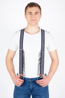Hosenträger X JEANS DMAX40-MIX-GRAY-BLUE