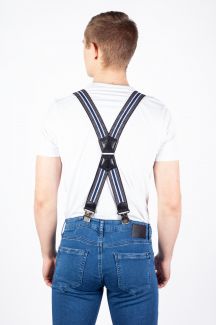 Hosenträger X JEANS DMAX40-MIX-GRAY-BLUE