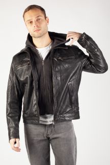 Lederjacke DEERCRAFT DMBartho-LAOV-black