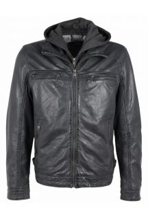 Lederjacke DEERCRAFT DMBartho-LAOV-black