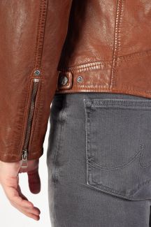 Lederjacke GIPSY GMDuuk-LAGAV-cognac