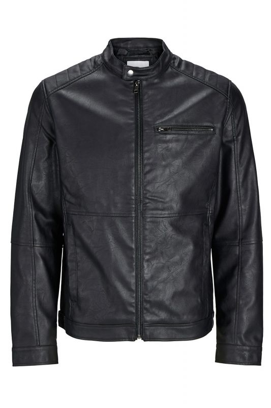 Lederjacke JACK & JONES 12261196-Black