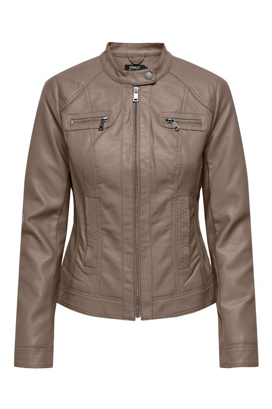 Lederjacke ONLY 15081400-Walnut