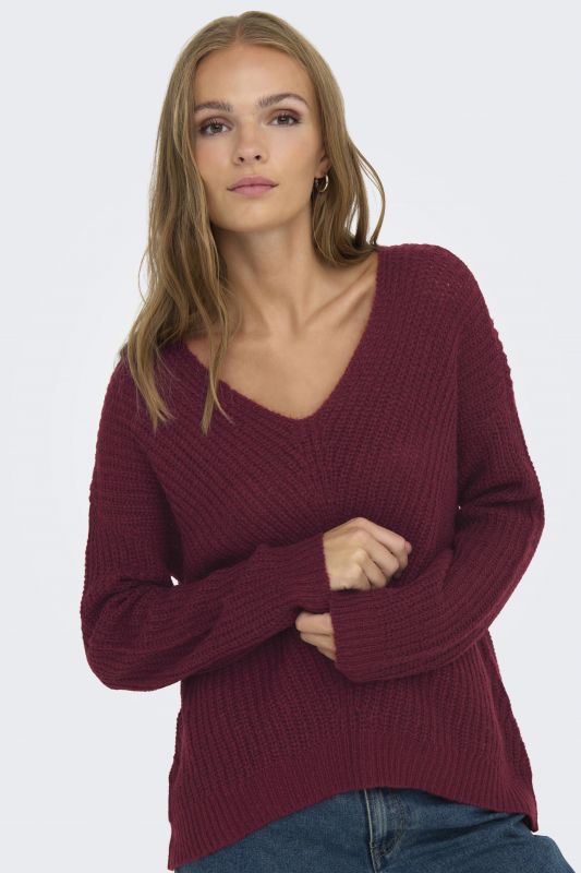 Strickpullover JACQUELINE DE YONG 15208245-Cabernet-WBP