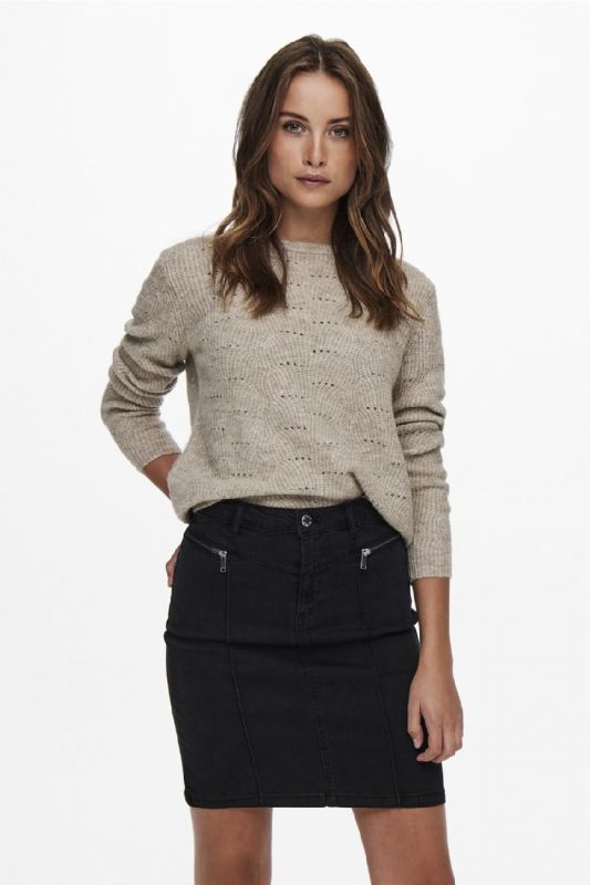 Strickpullover ONLY 15234745-Taupe-Gray