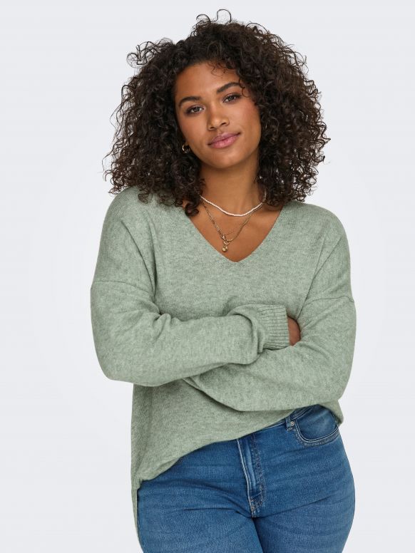 Strickpullover ONLY CARMAKOMA 15267202-Basil